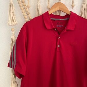 Mens adidas polo tee shirt short sleeve portland trail blazers climacool golf L